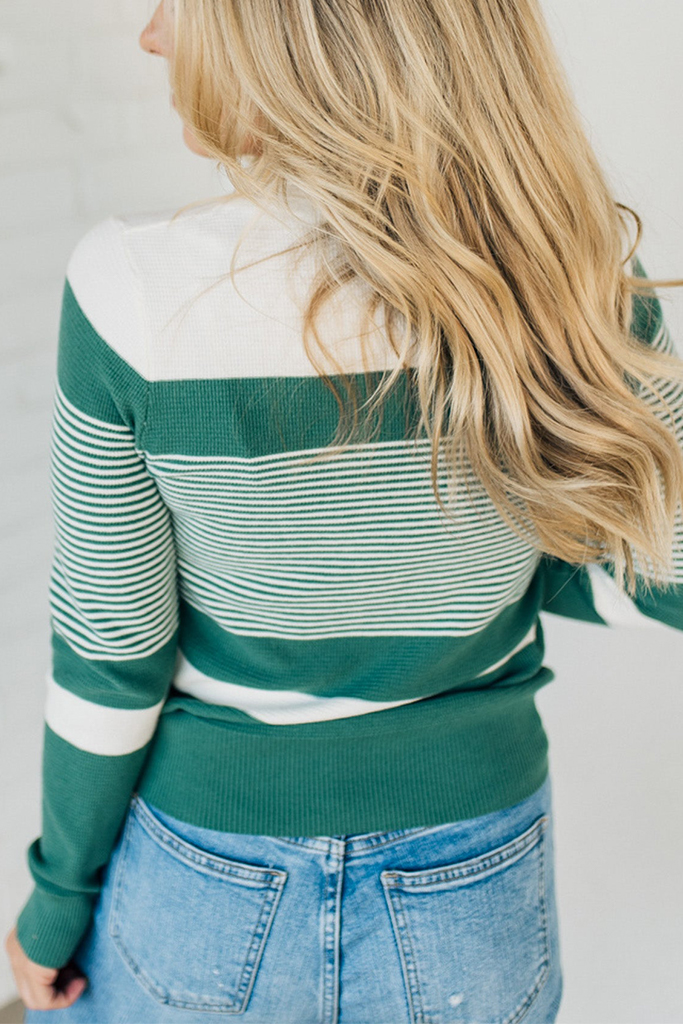Molly Mixed Stripe Textured Tee