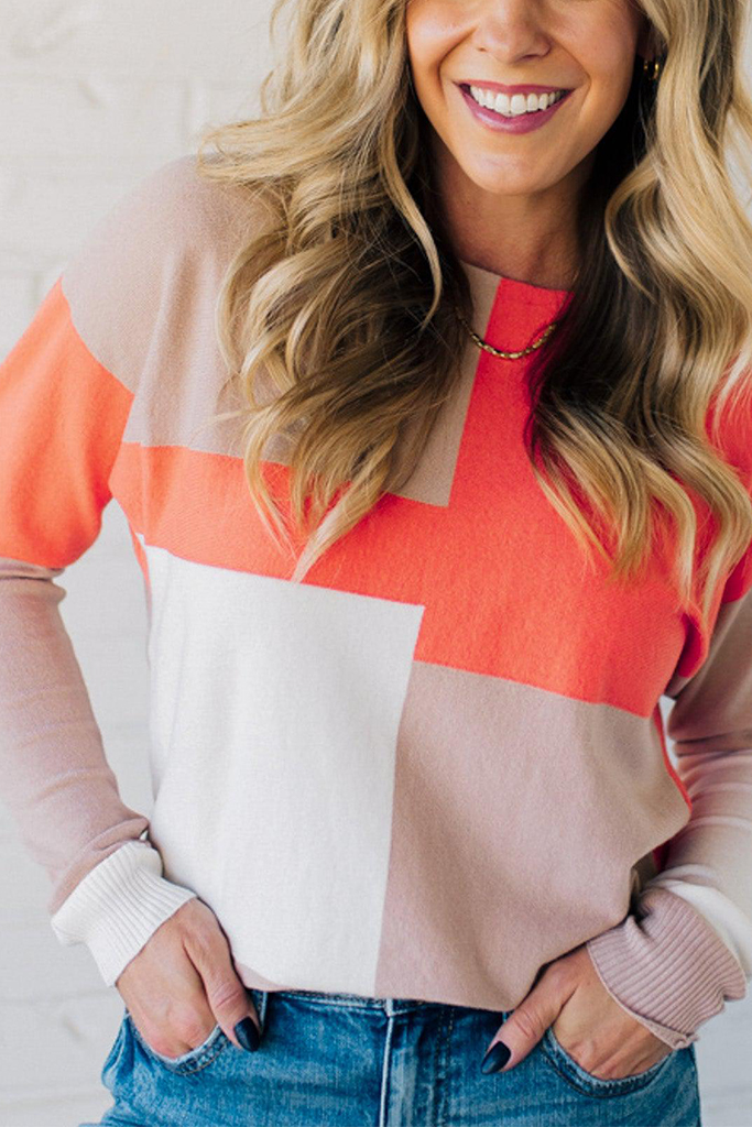 Bright Colorblock Ultra Soft Sweater