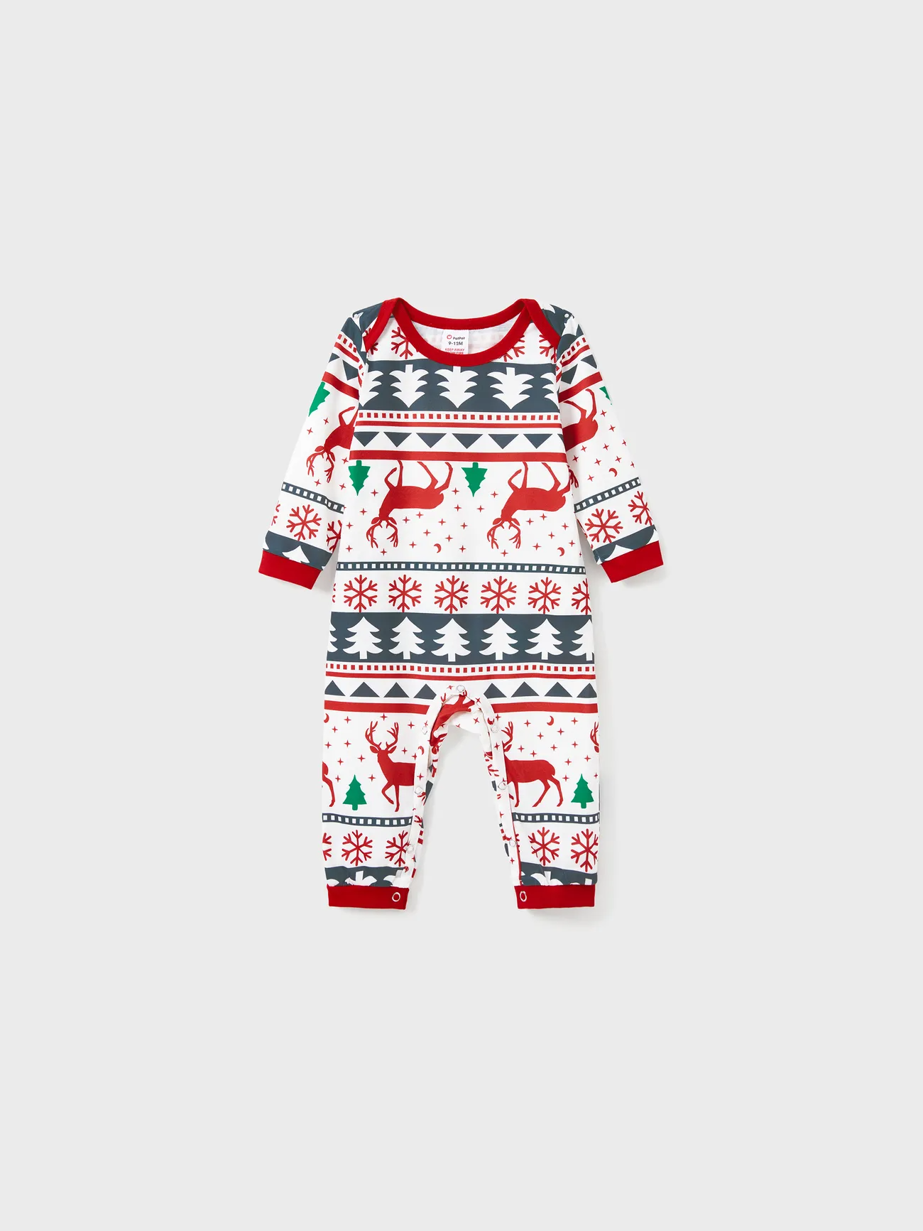 🎄Christmas All Over Reindeer Print Family Matching Long-sleeve Pajamas Sets
