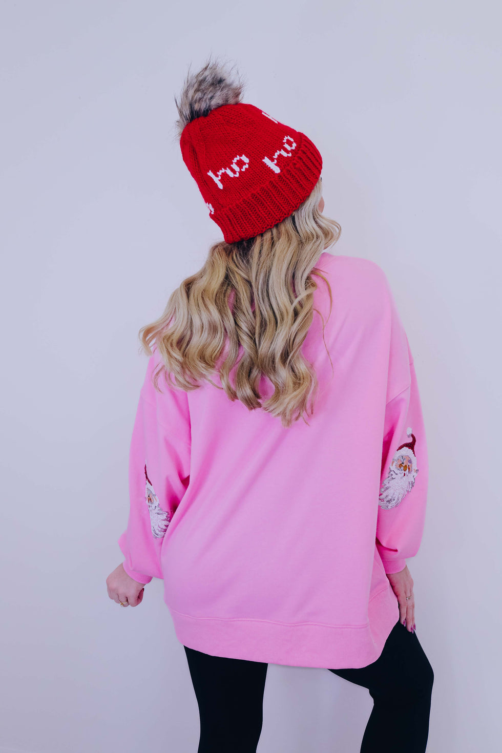 Women's Santa Sequin Patch Sweatshirt