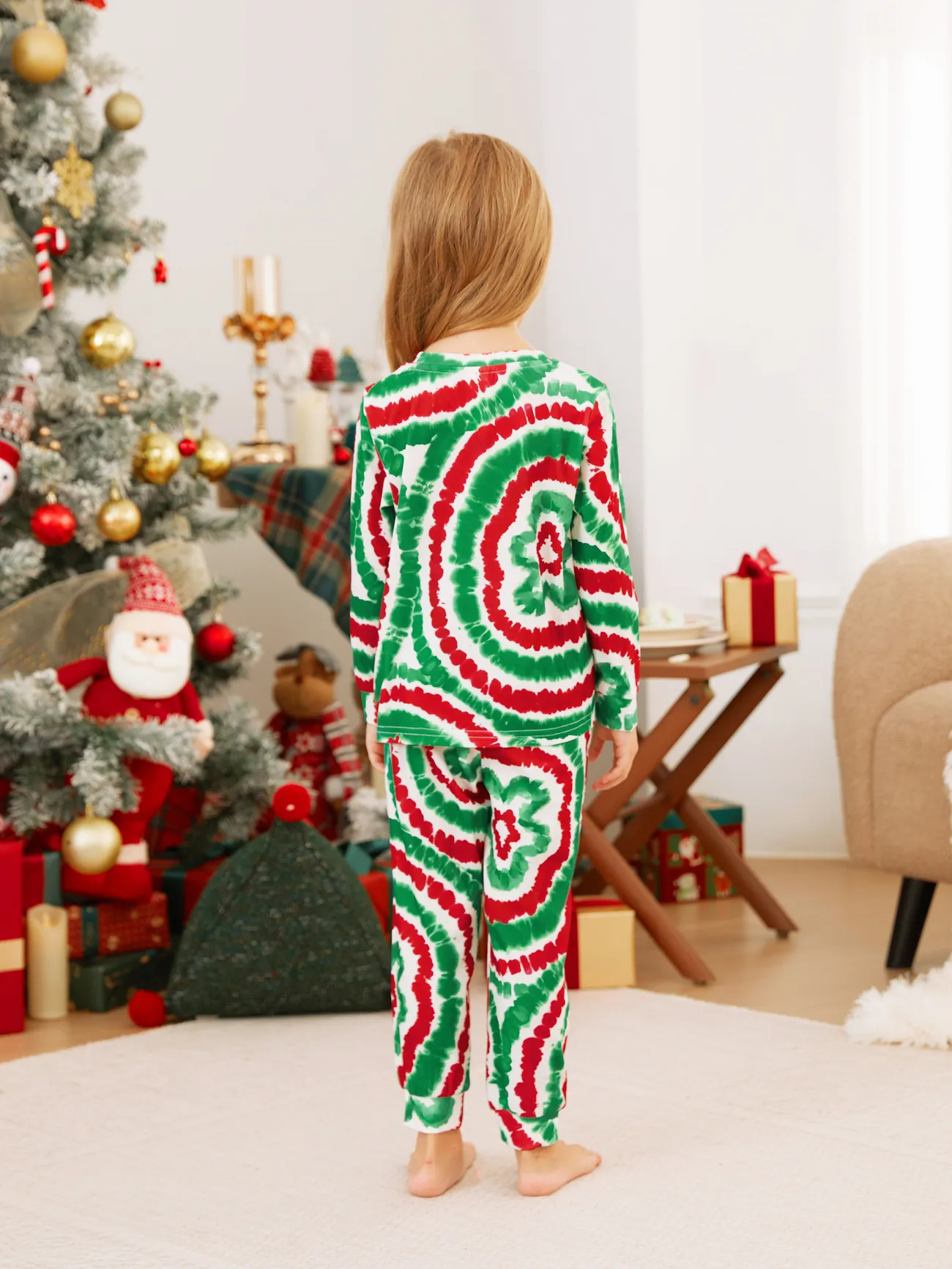 🎁🎄Christmas Sale-Christmas Family Red&Green Tie-Dye Gingerbread Man Pajamas Sets