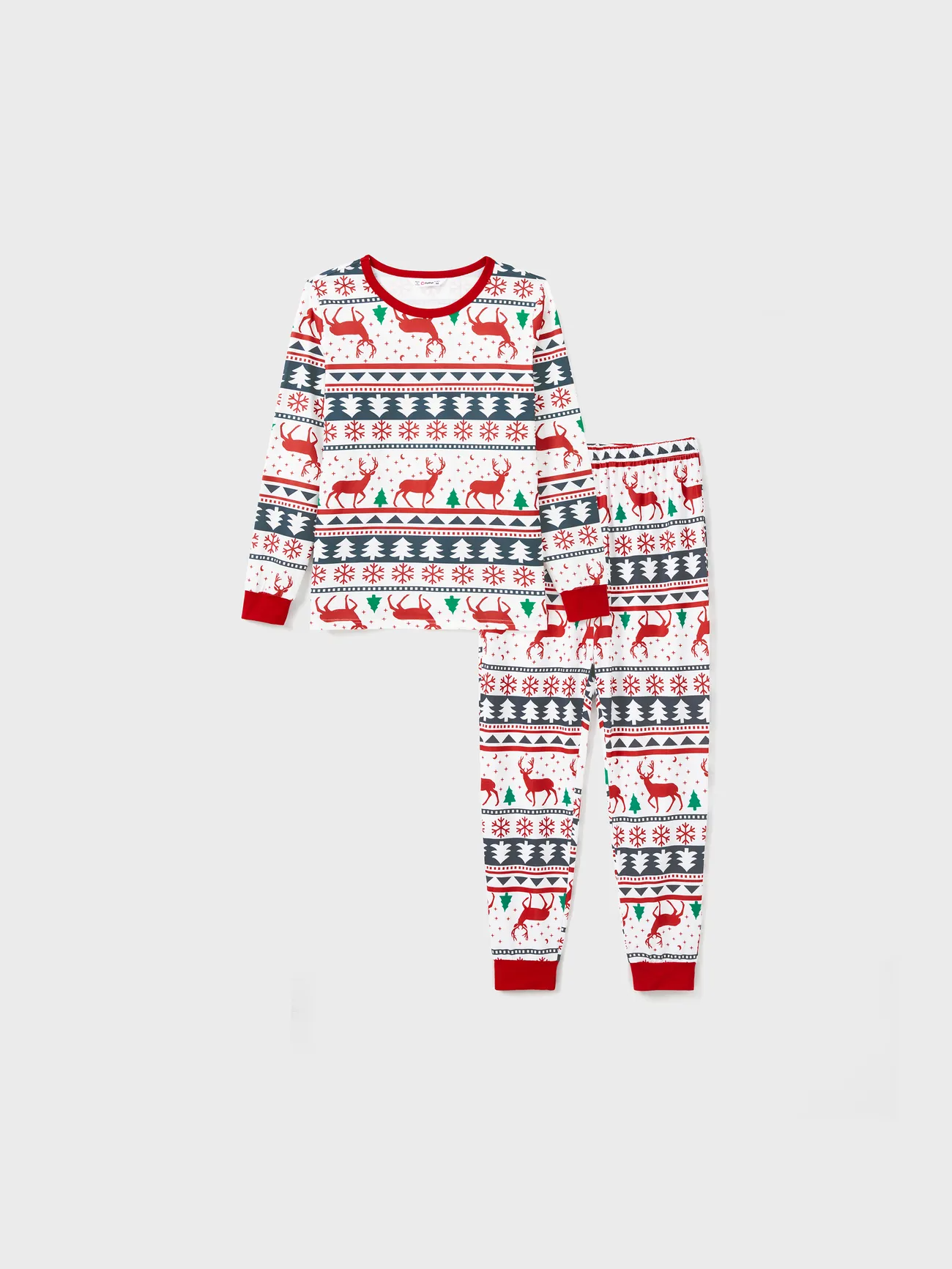 🎄Christmas All Over Reindeer Print Family Matching Long-sleeve Pajamas Sets