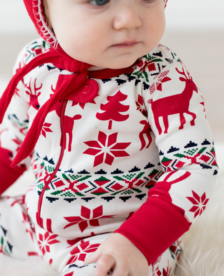 Dear Deer Family Pajamas 2-piece Set-Pink Laura