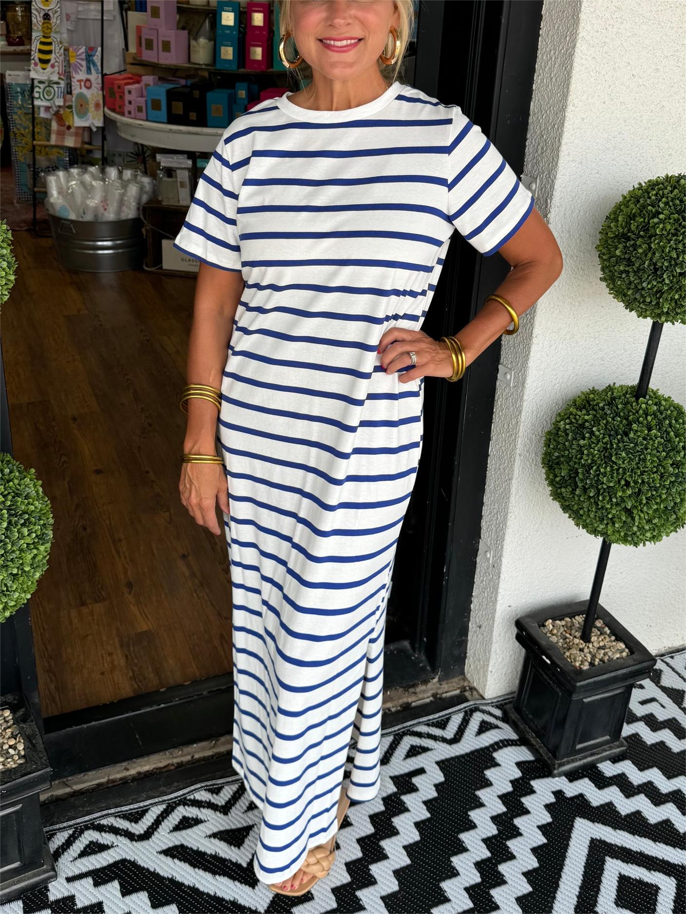 Women's Striped T-Shirt Dress