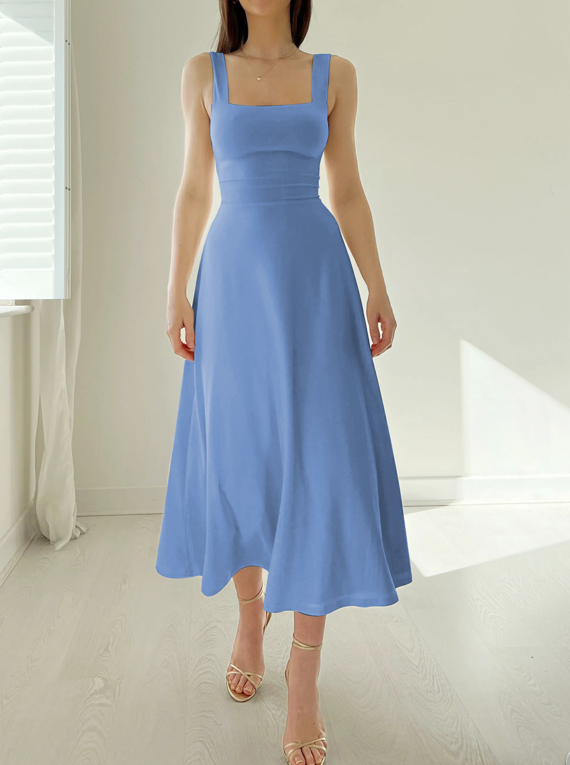 2023 Women's Thick Straps Reversible Midi Dress（Buy 2 Free Shipping）-Pink Laura