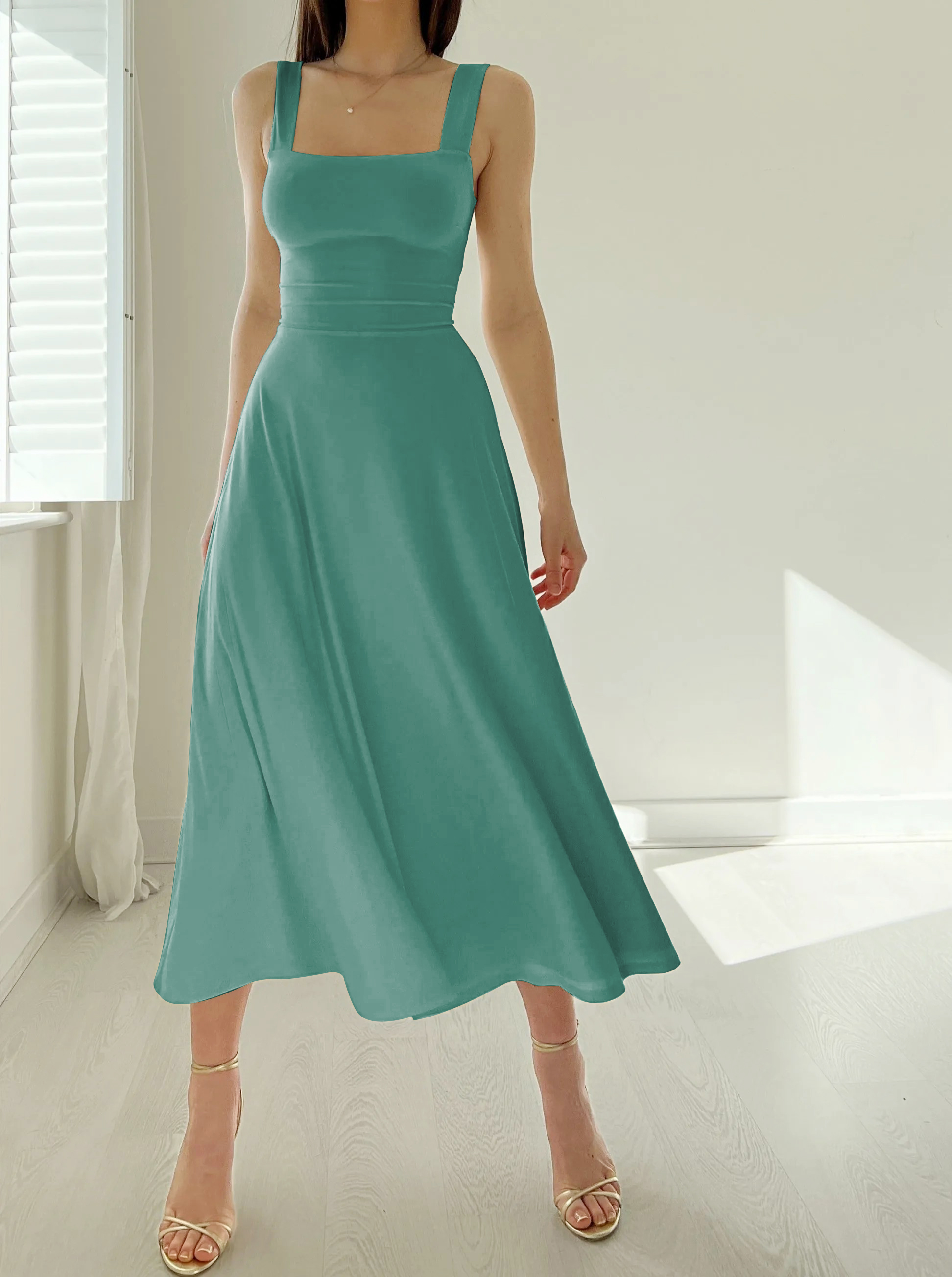 2023 Women's Thick Straps Reversible Midi Dress（Buy 2 Free Shipping）-Pink Laura
