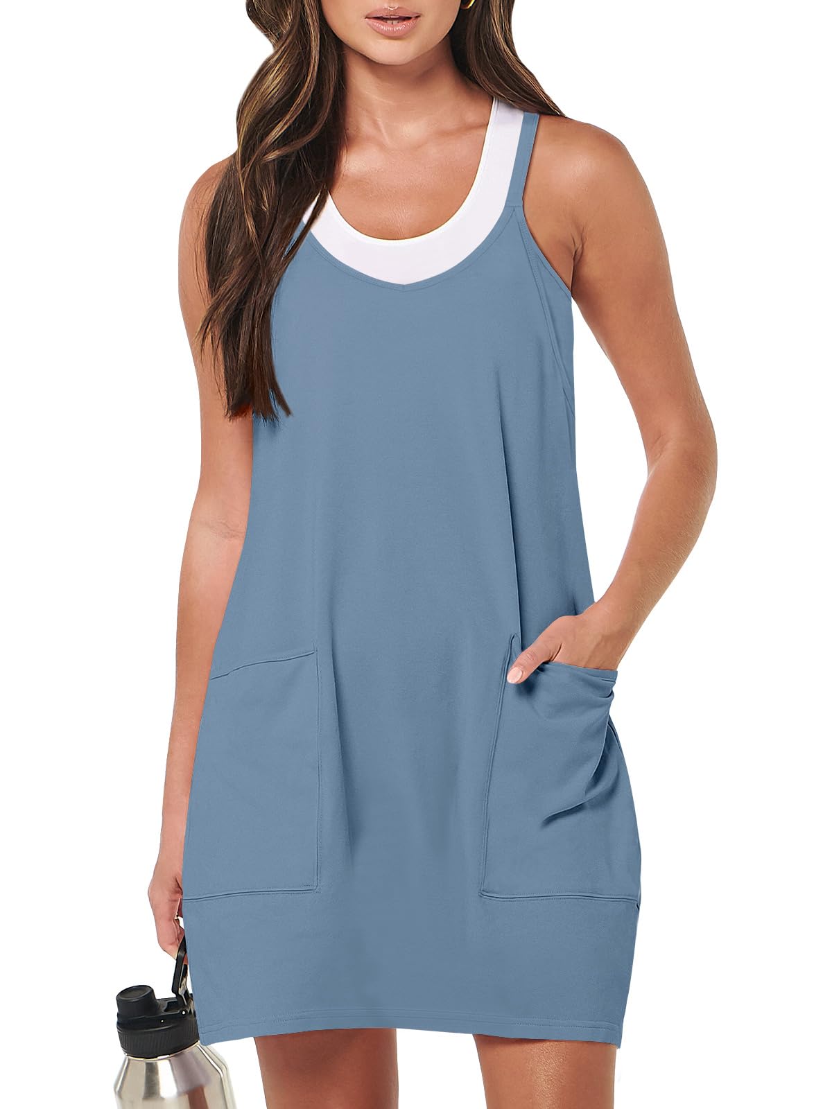 Women 2024 Summer Sleeveless  Casual Short Sundress