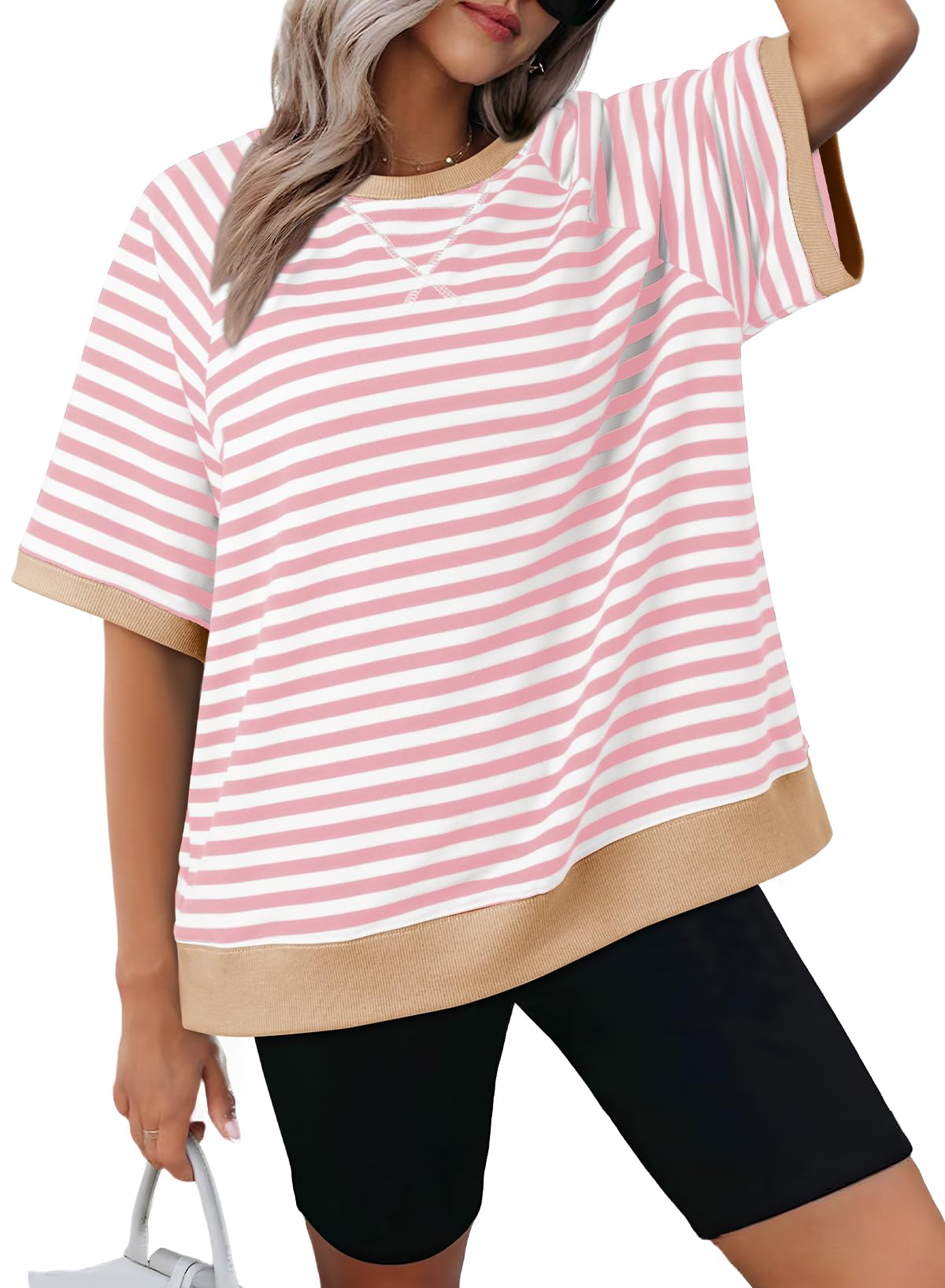 Oversized T Shirts for Women Casual Short Sleeve Summer Tops Tees