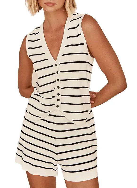 Women's Summer Striped 2 Piece Outfits(Buy 2 Free Shipping)