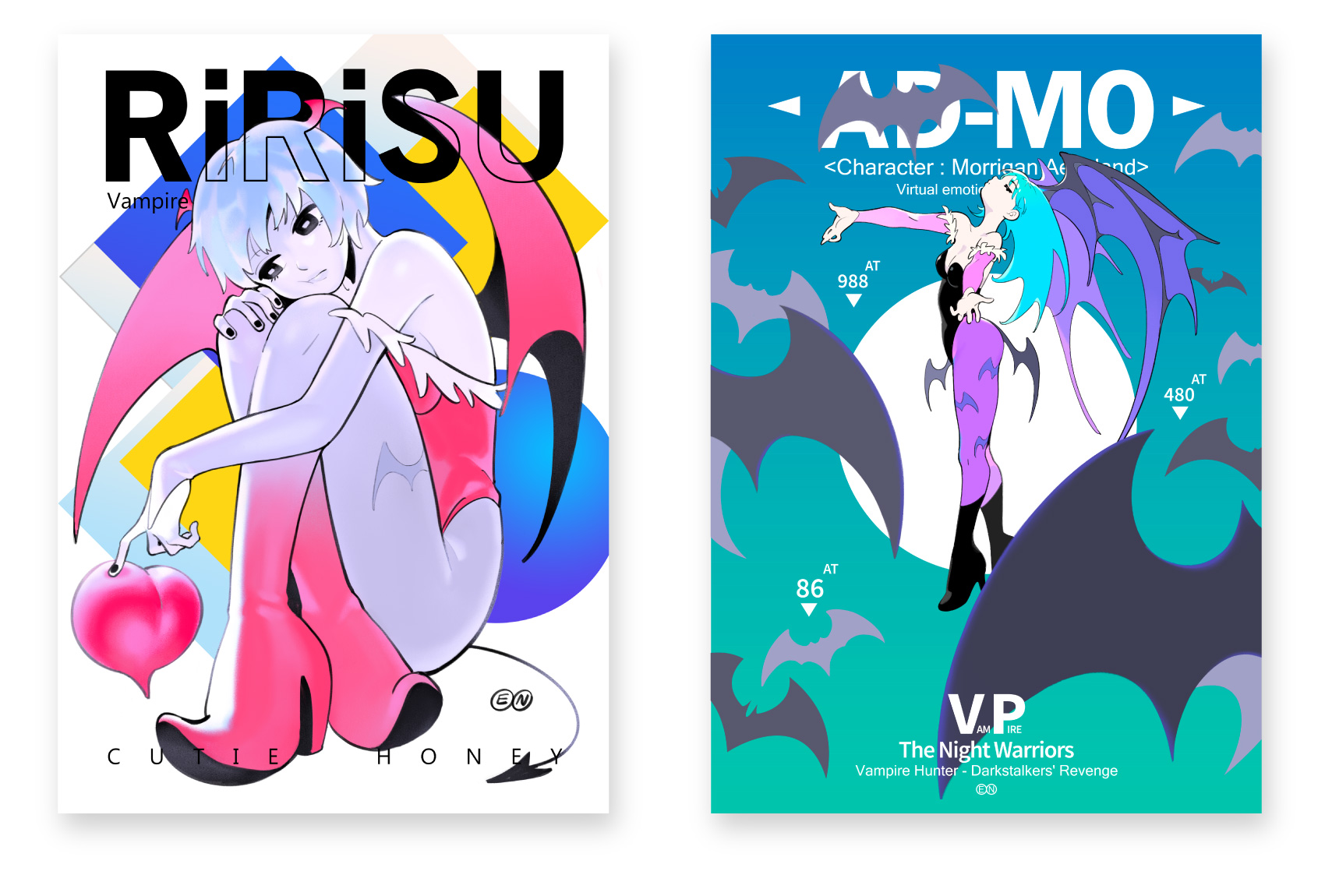 EN A-works Art giclee illustration A4 (4 sheets)