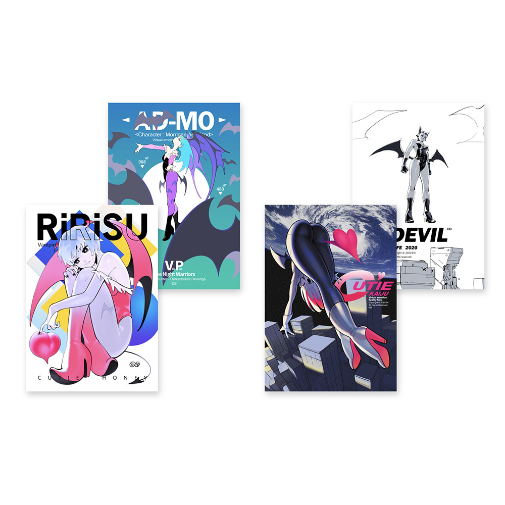 EN A-works Art giclee illustration A4 (4 sheets) - A