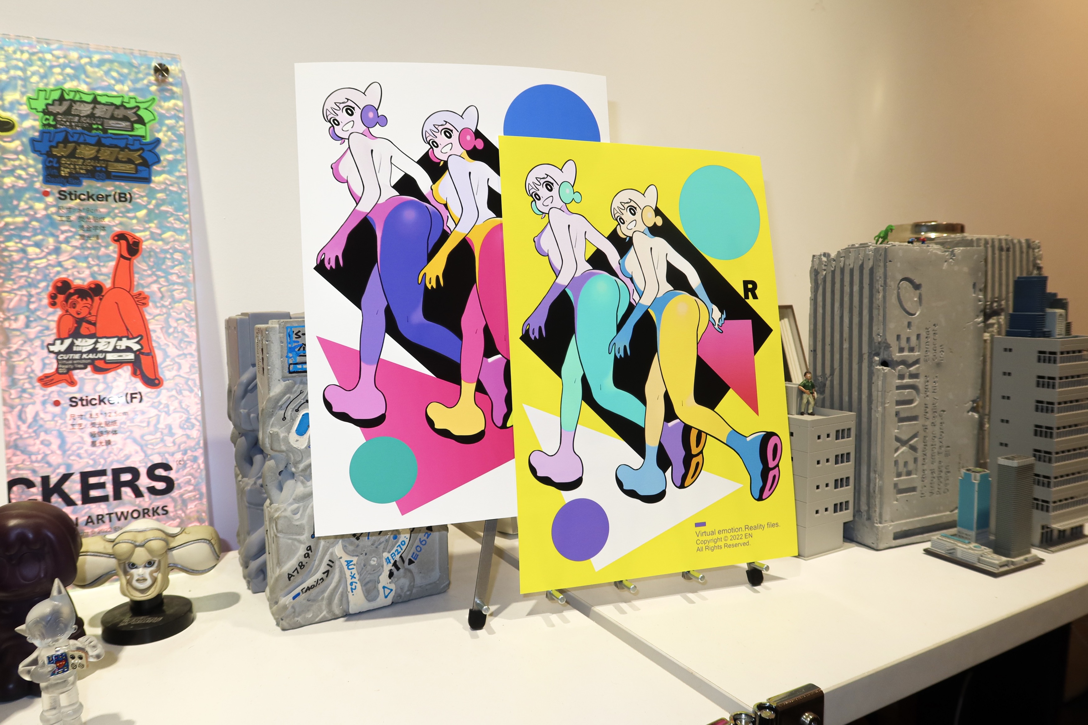 EN A-works Art giclee illustration A4 (4 sheets) - B