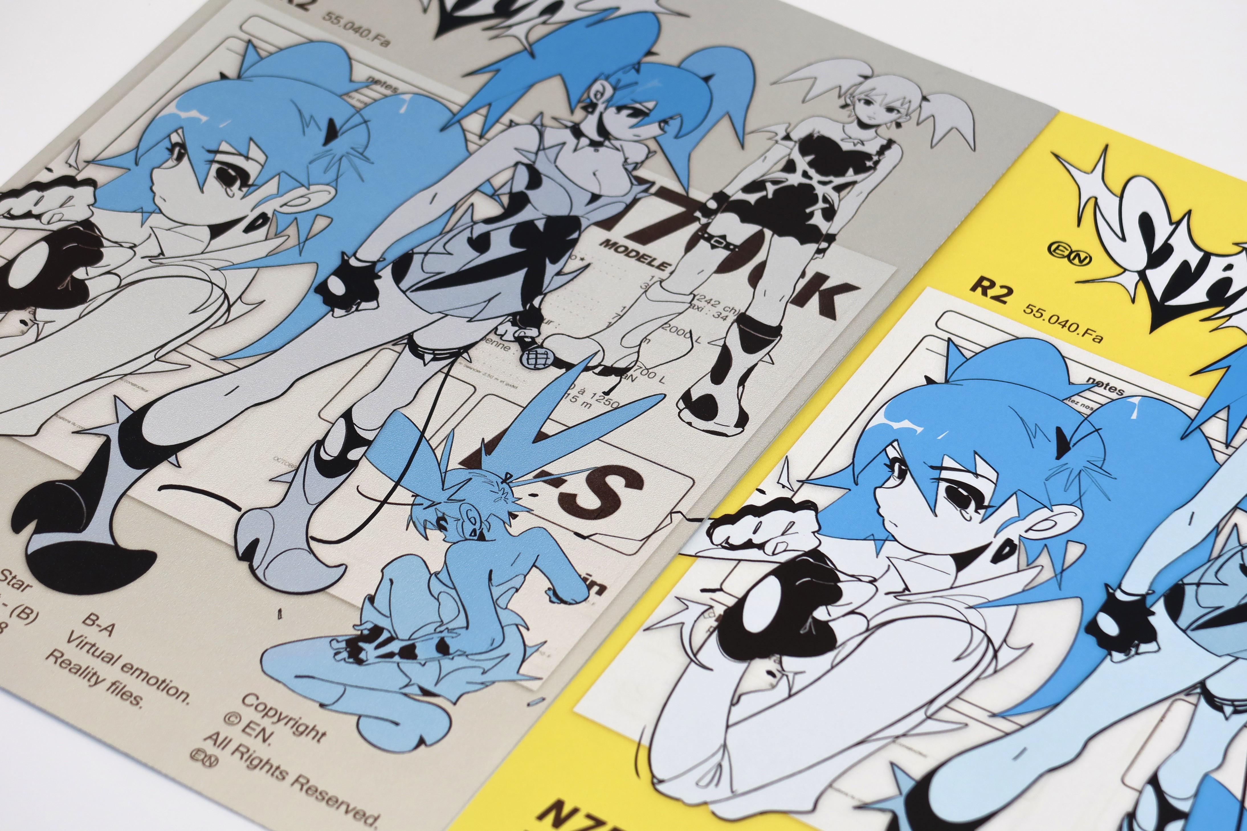 EN A-works Art giclee illustration A4 (4 sheets) - F