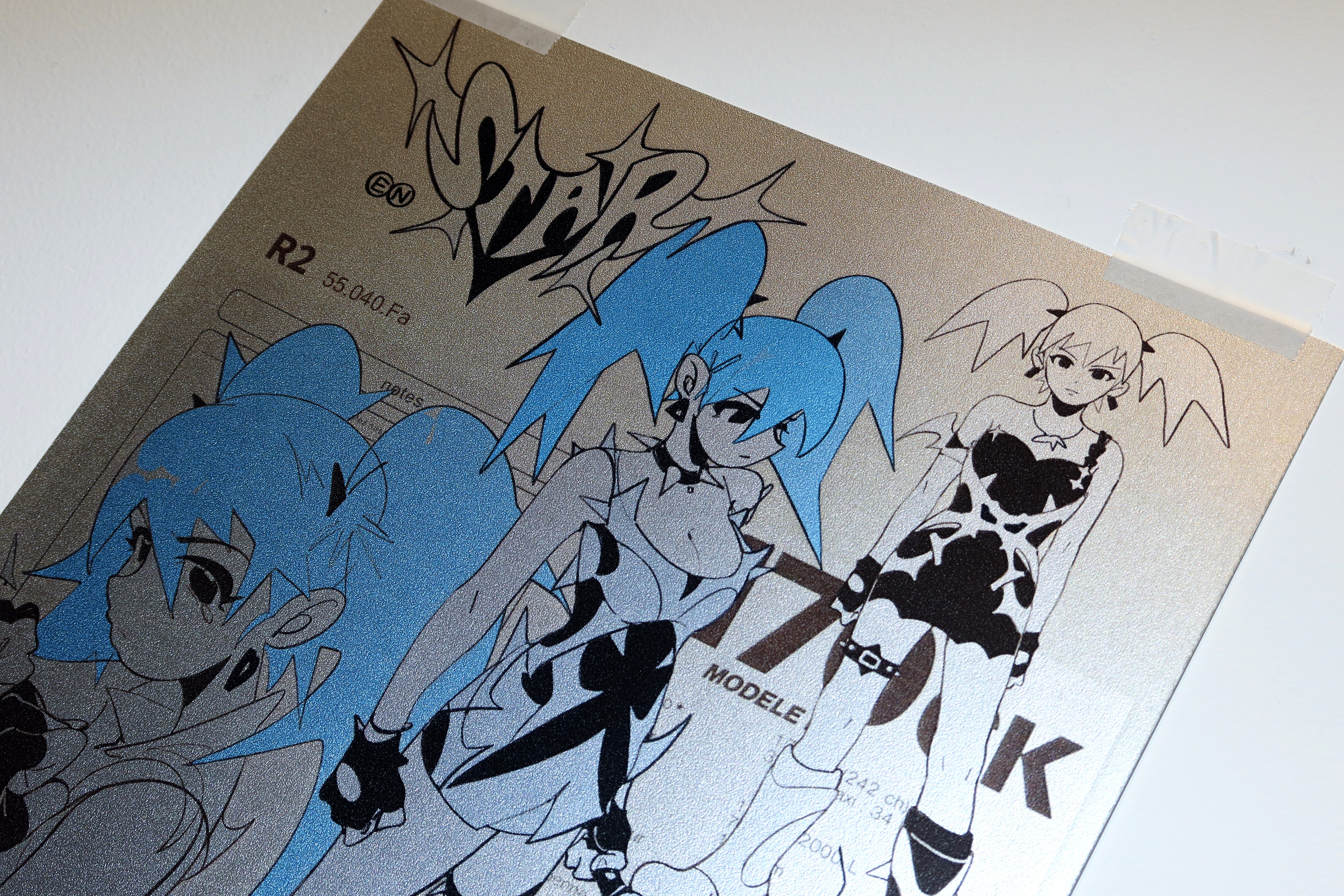 EN A-works Art giclee illustration A4 (4 sheets) - F