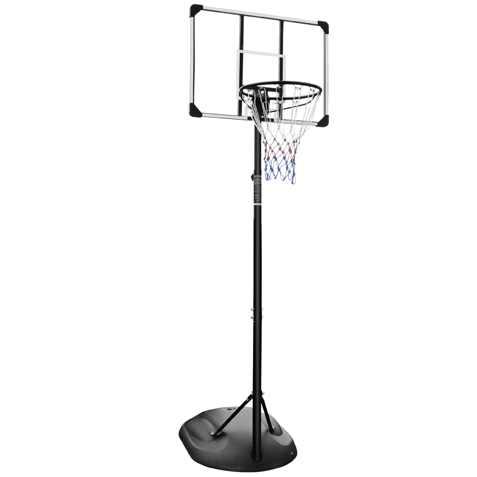 Powanli Portable Basketball Hoop Goal Basketball Hoop System Height Adjustable 7.5ft-9.2ft with 32" Indoor Outdoor PVC Backboard Material