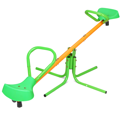 Powanli 360 Degree Rotation Outdoor Kids Spinning Seesaw Sit and Spin Teeter Totter Outdoor Playground Equipment Swivel Teeter Totter for Backyard