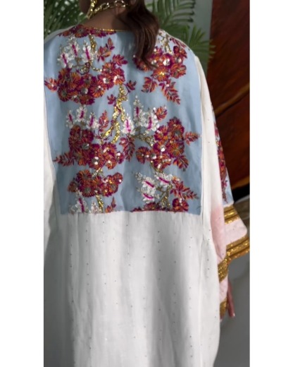 2024ss casual plus-size loose embroidered patchwork dress