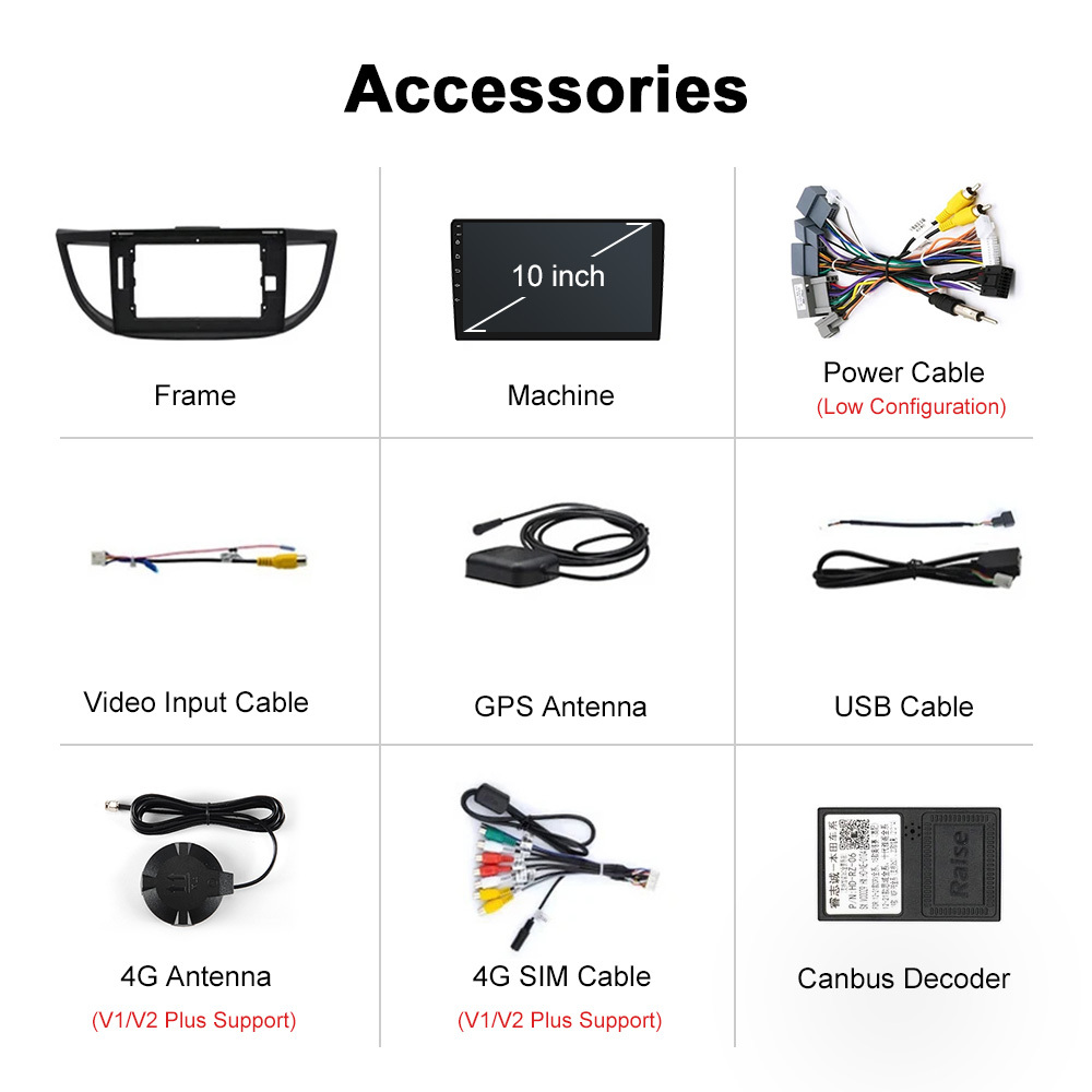 10 Inch Android 12 Car Radio Stereo For Honda CRV 2012-2016