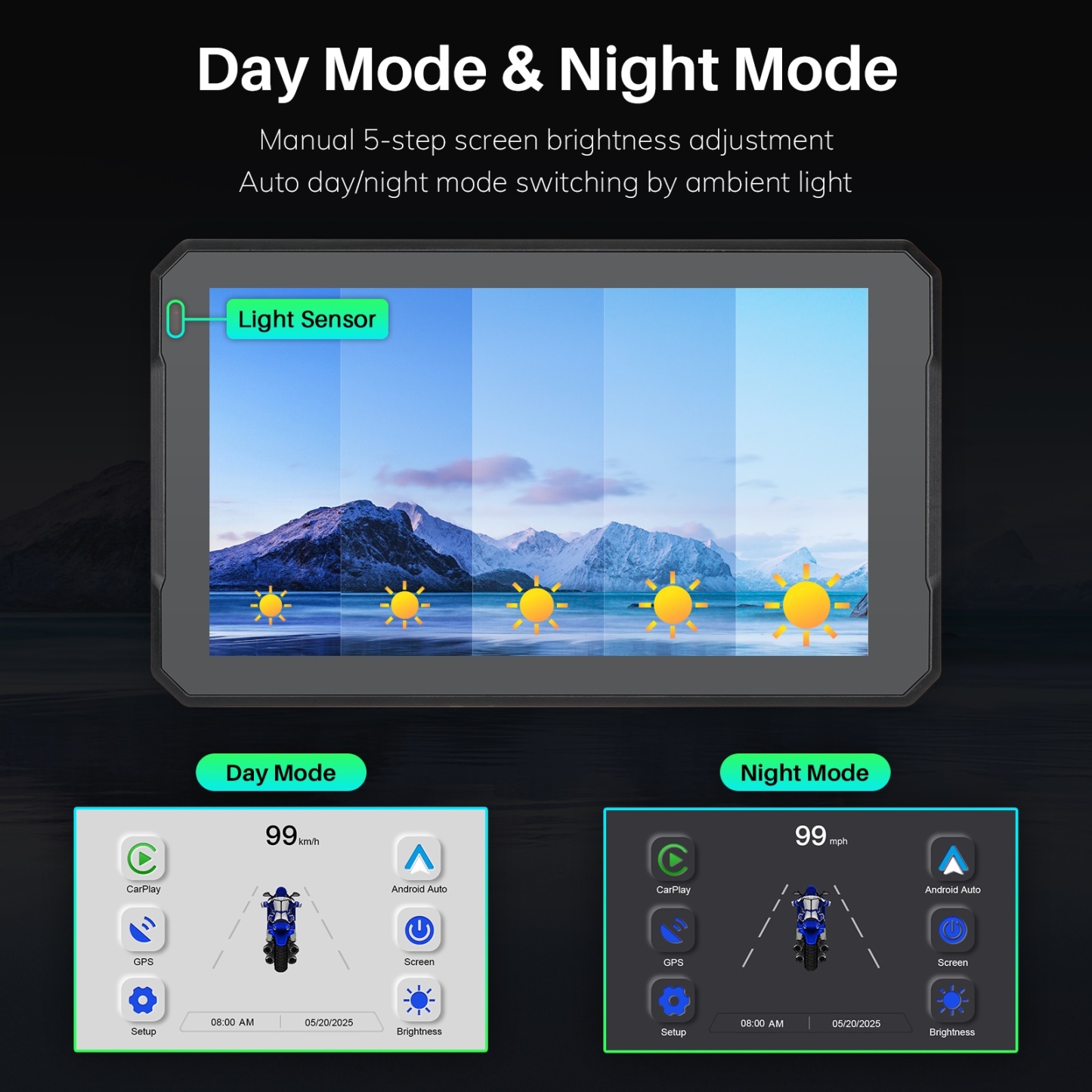 7 Inch Carplay Android Auto BMW Moto Stereo OEM for BMW R1200GS R1250GS S1000XR