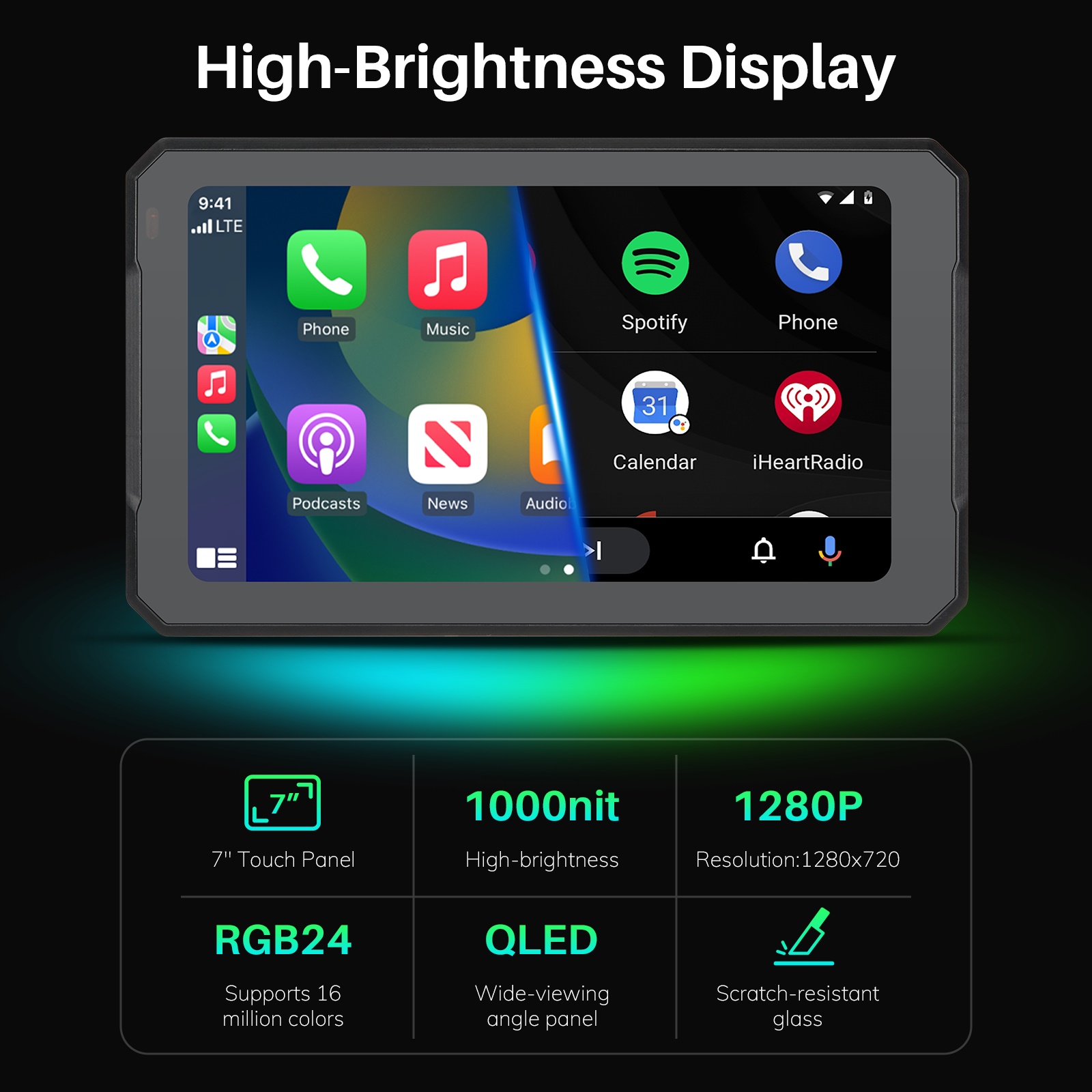 7 Inch Carplay Android Auto BMW Moto Stereo OEM for BMW R1200GS R1250GS S1000XR