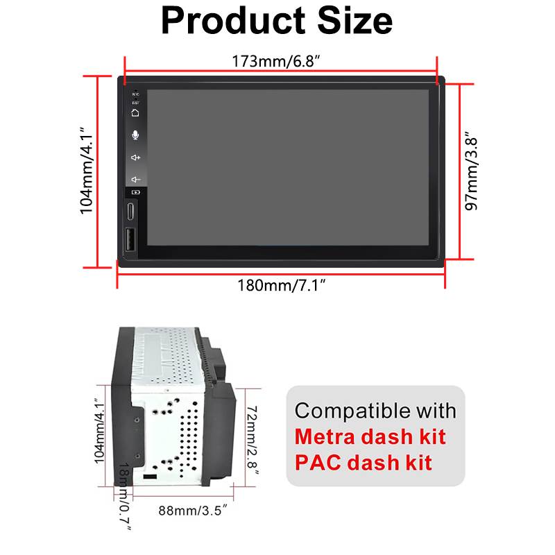 Car Stereo Support Wireless CarPlay & Wired Android Auto