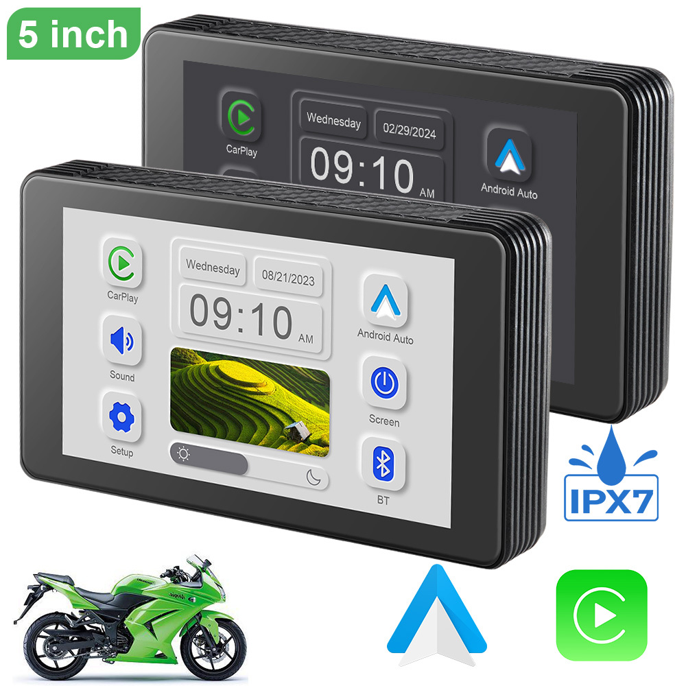 5 Inch Motorcycle CarPlay Navigator Portable Waterproof Screen