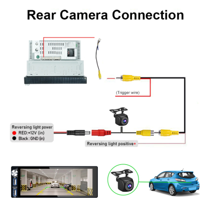 6.9" Touch Bluetooth Single Din Car Stereo For Apple/Android CarPlay With 2GB + 32GB  
