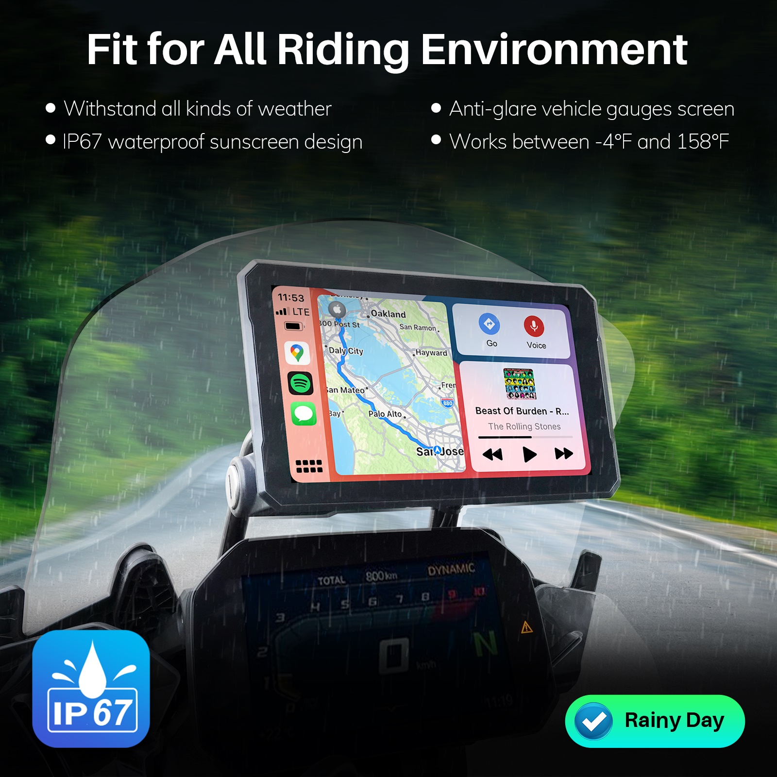 7 Inch Carplay Android Auto BMW Moto Stereo OEM for BMW R1200GS R1250GS S1000XR