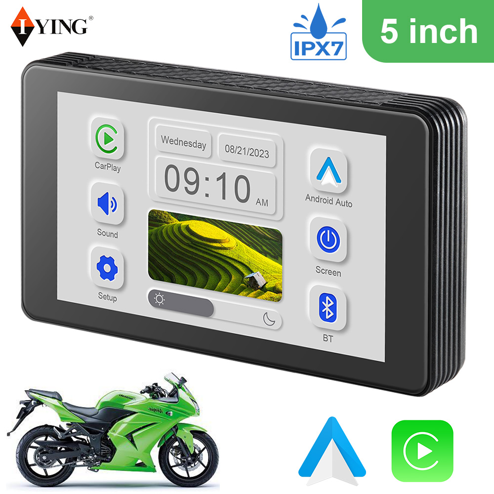5 Inch Motorcycle CarPlay Navigator Portable Waterproof Screen