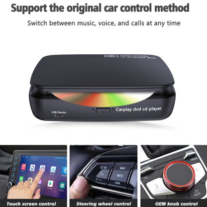 IYING Exclusive Android 13.0 Wireless CarPlay AI Box with Carplay DVD/CD Player