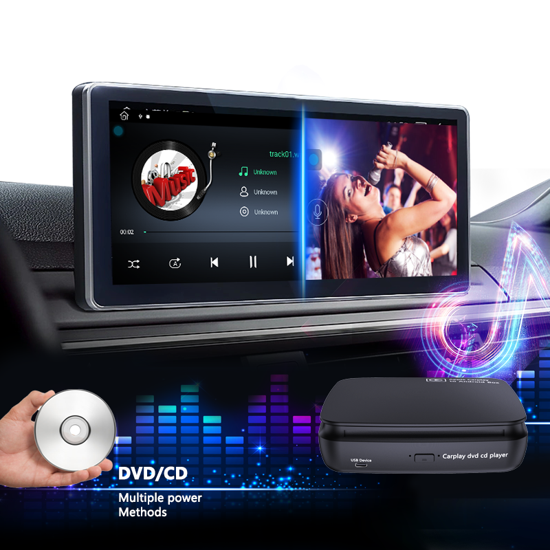 IYING Exclusive Android 13.0 Wireless CarPlay AI Box with Carplay DVD/CD Player