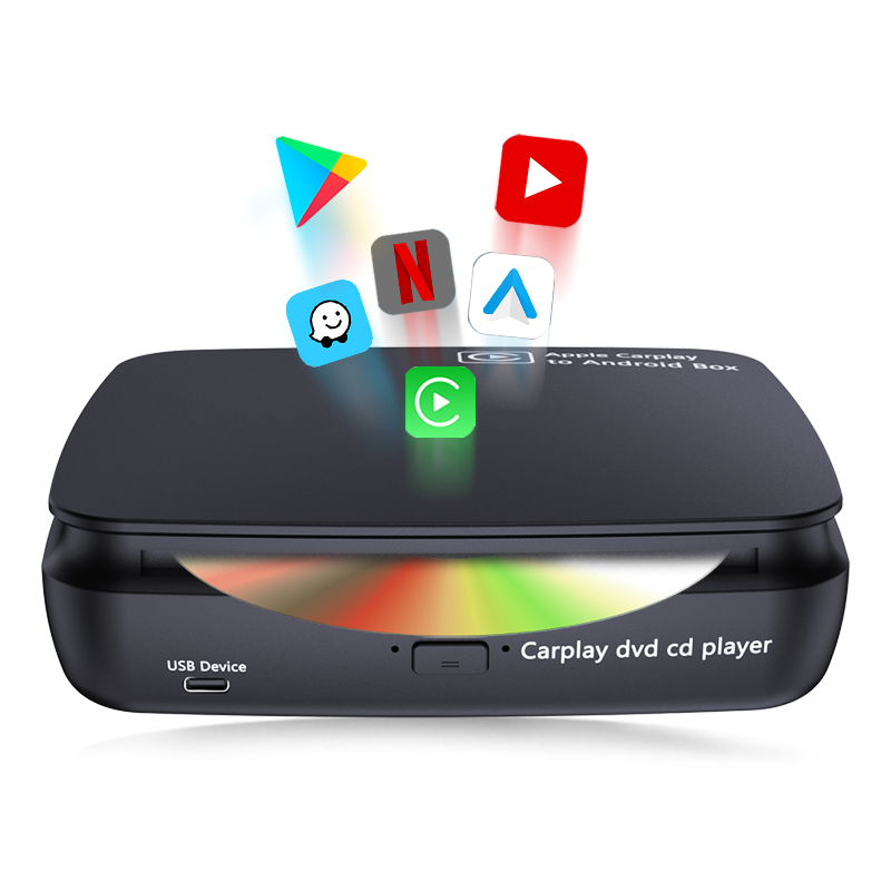 IYING Exclusive Android 13.0 Wireless CarPlay AI Box with Carplay DVD/CD Player