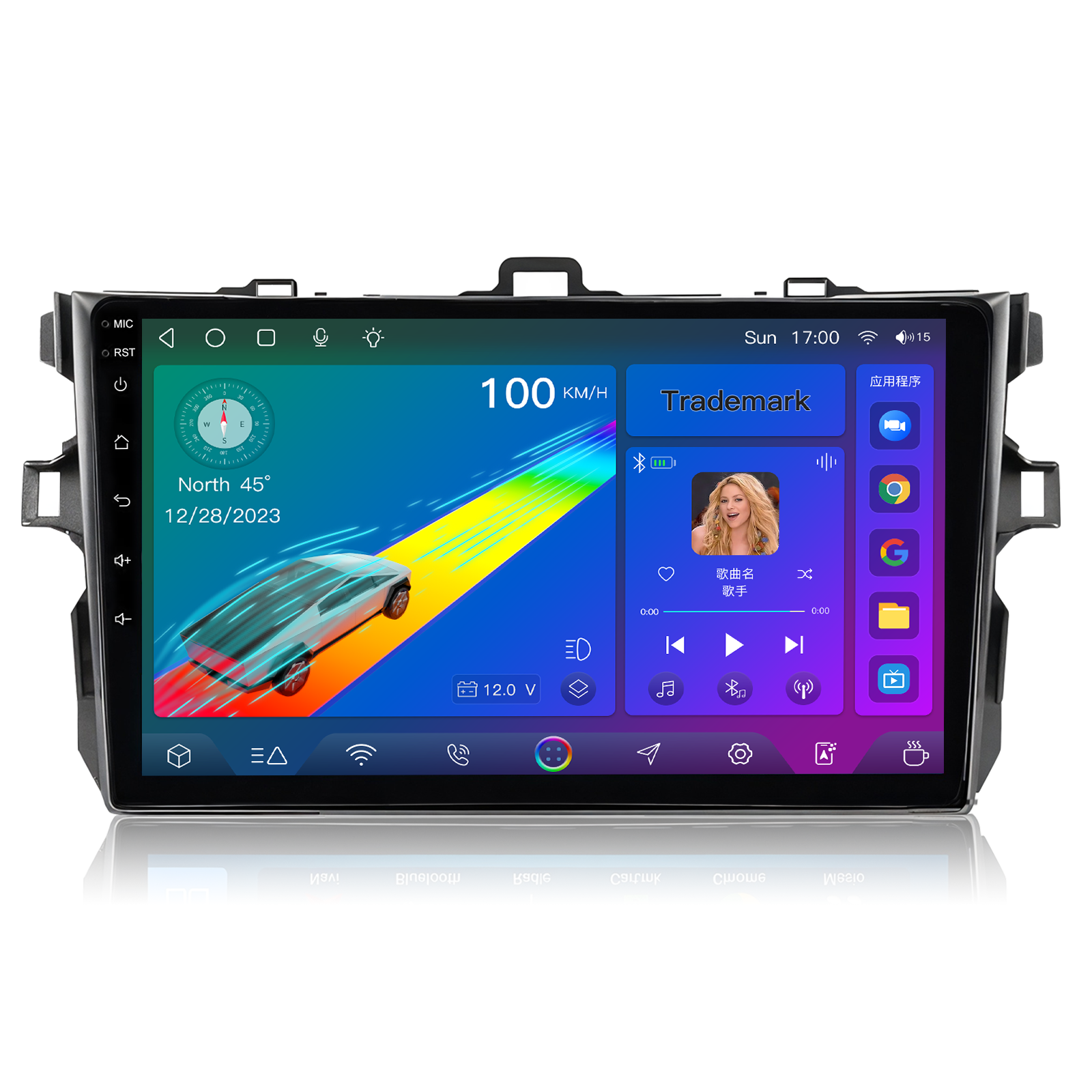 Carplay Car Radio 9 Inch Touch Screen Android 13 32G For Toyota Corolla 2009-2013 