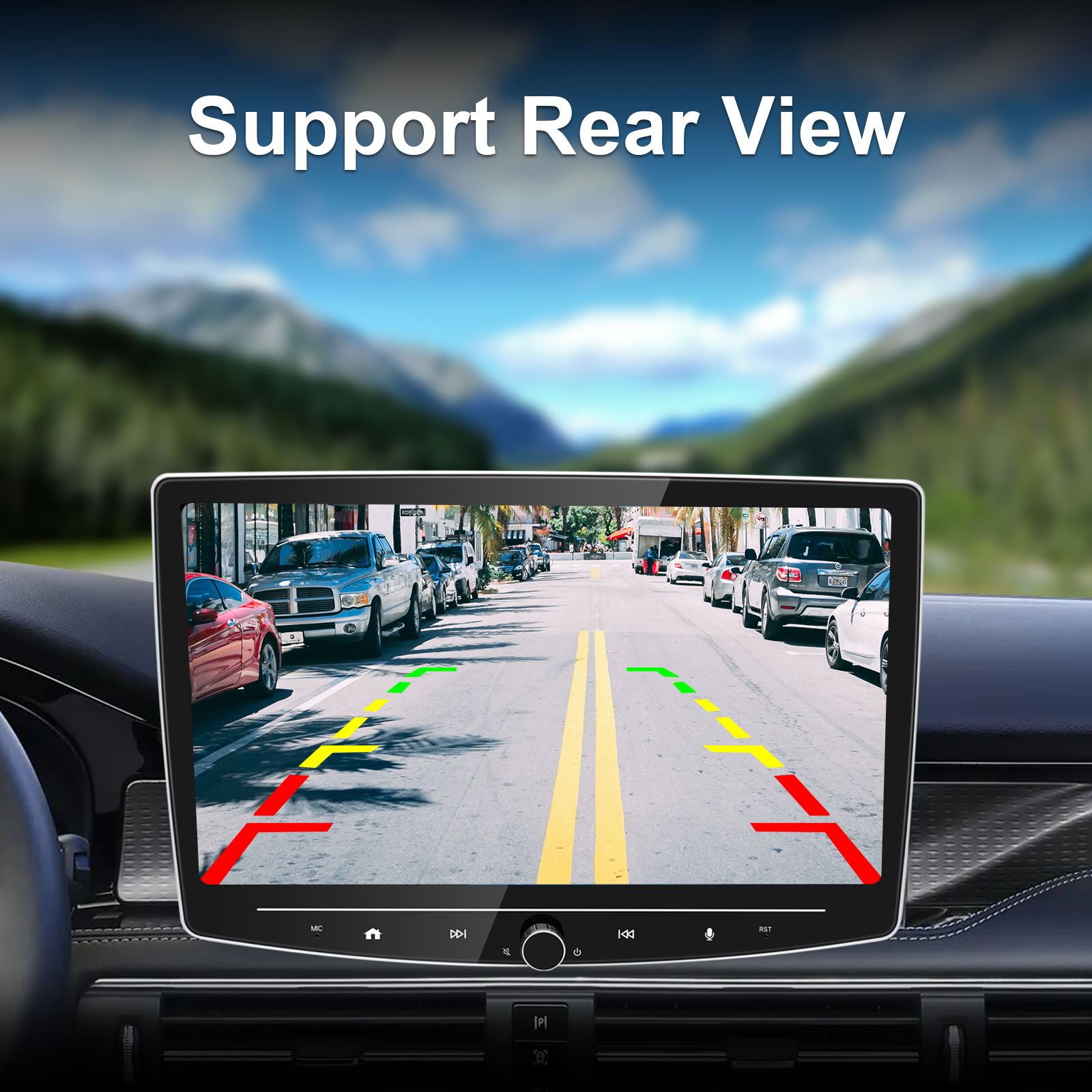 10-inch Double DIN Android Knob-Adjustable Touch Screen Car Radio