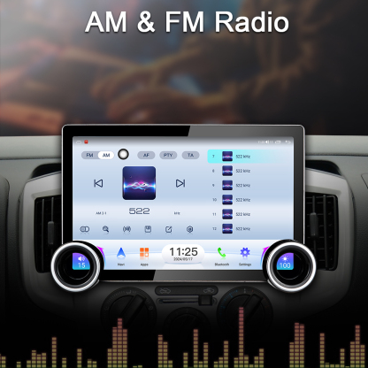 11.6-inch 2K QLED Touchscreen Android Car Stereo with Dual Knob Design