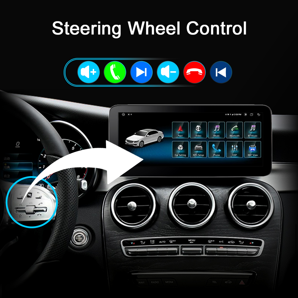 12.3 in Screen for W204 S204 Benz C 2008-2014 Car Radio