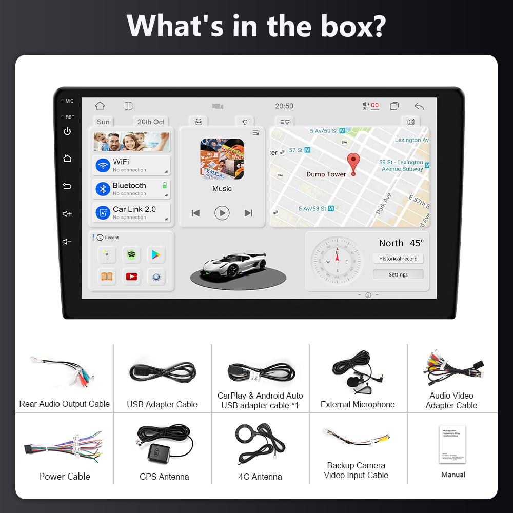 9''/10''  Android 13 Car Radio Automotive Multimedia Player