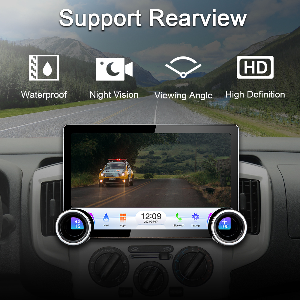 11.6-inch 2K QLED Touchscreen Android Car Stereo with Dual Knob Design