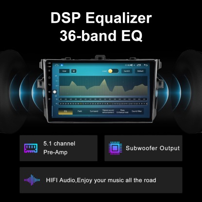Carplay Car Radio 9 Inch Touch Screen Android 13 32G For Toyota Corolla 2009-2013 