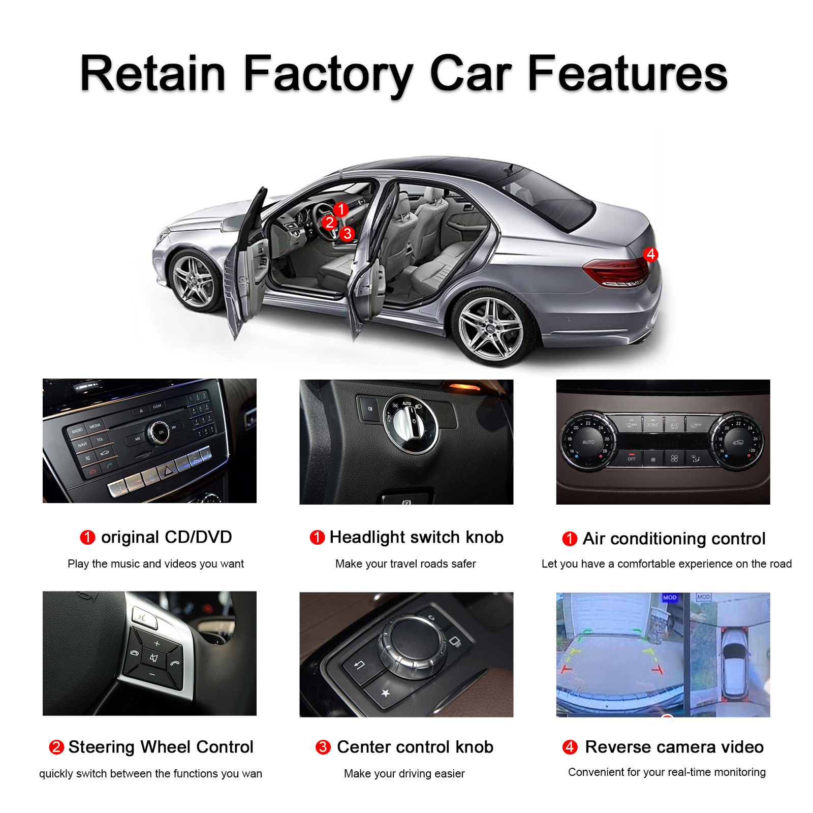 For Mercedes Benz ML GL W166 X166 2012 to 2015 Android 12 Car Stereo