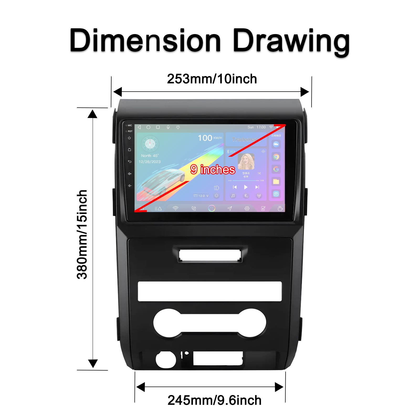 9 inch Car Radio for Ford F150 F-150 2009-2012