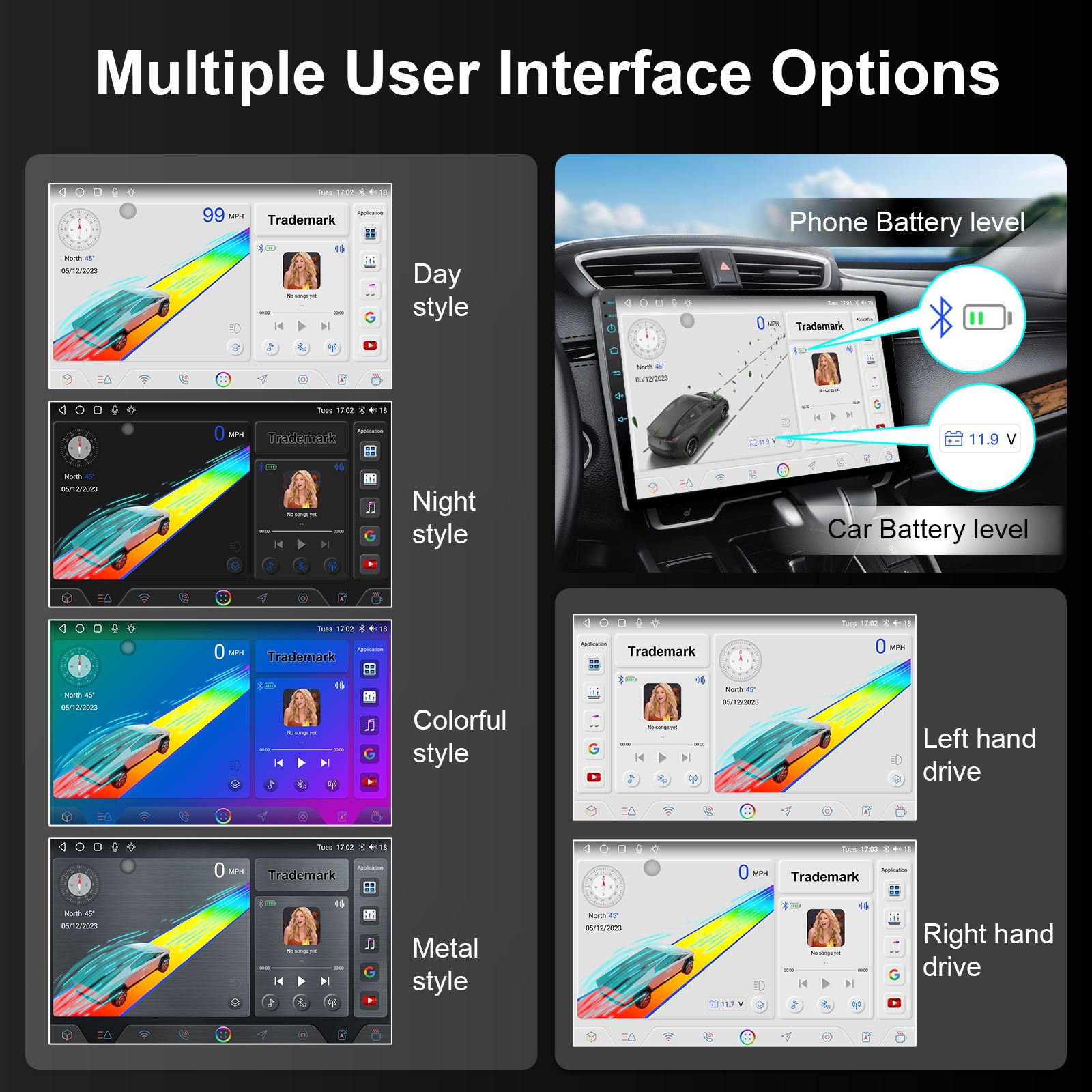 10-inch Double DIN Android Knob-Adjustable Touch Screen Car Radio