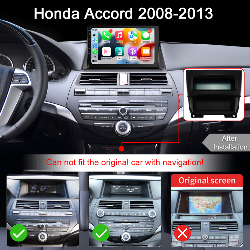 HONDA ACCORD 2008-2013|10-Inch  Display|Car Radio|Android 12