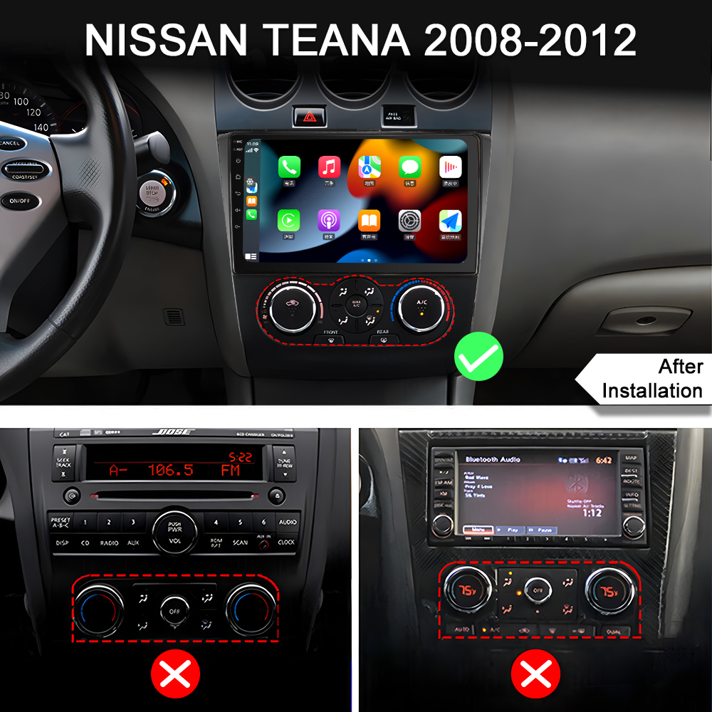  Nissan Altima 2008-2012|Apple CarPlay|Car Radio|Android 12