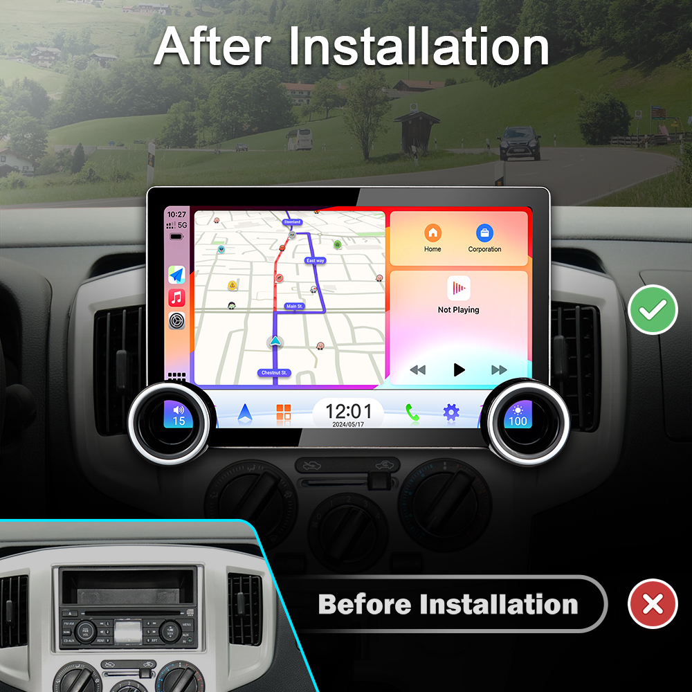 11.6-inch 2K QLED Touchscreen Android Car Stereo with Dual Knob Design