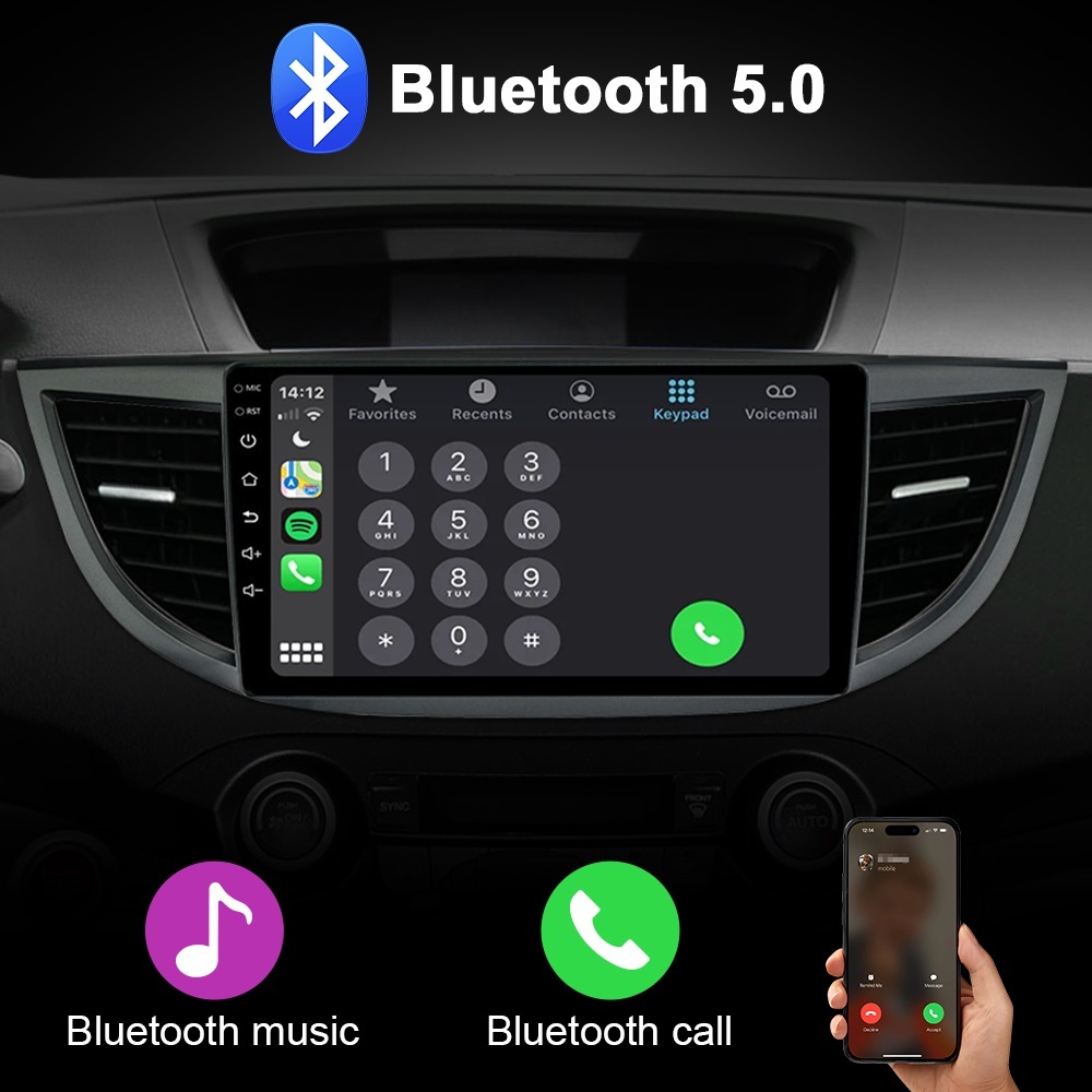 10 Inch Android 12 Car Radio Stereo For Honda CRV 2012-2016