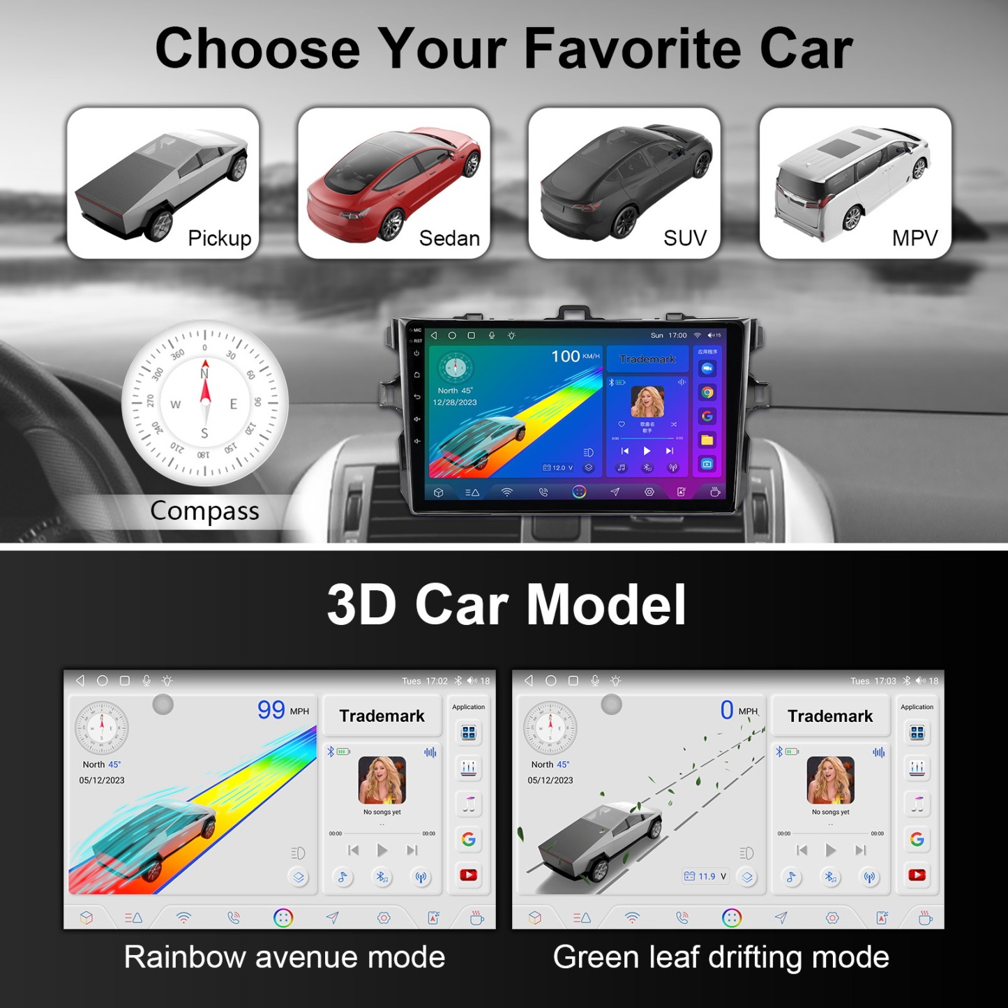 10.1 inch IPS Touch Screen Android 12 Car Radio for Honda Civic 2006-2011 with 2GB RAM+32GB ROM
