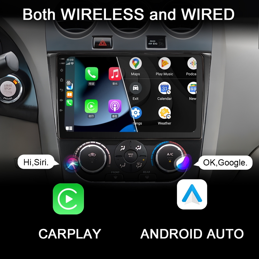  Nissan Altima 2008-2012|Apple CarPlay|Car Radio|Android 12