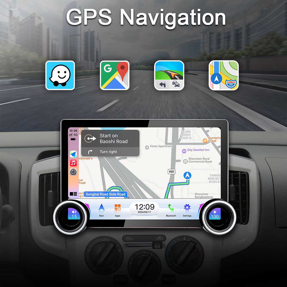 11.6-inch 2K QLED Touchscreen Android Car Stereo with Dual Knob Design