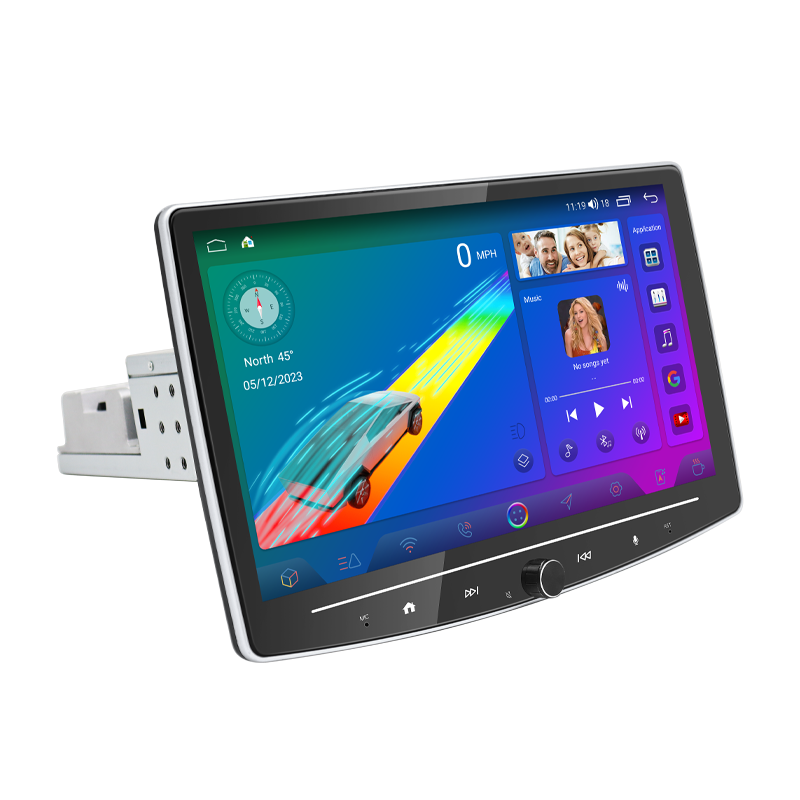 10.1-inch Double Din 8-Core Detachable QLED Car Audio with Rotary Knob Control